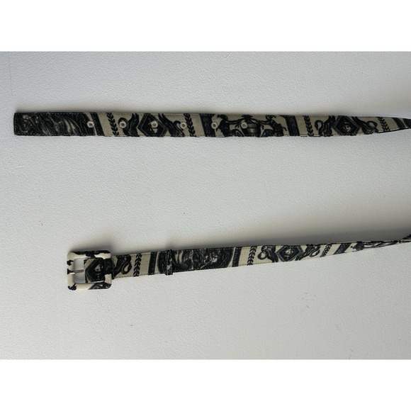 SAMANTHA SUNG  Black and Ivory Ancient Roman Print A Line Dress, Sz: 4 (b43) - Picture 12 of 13